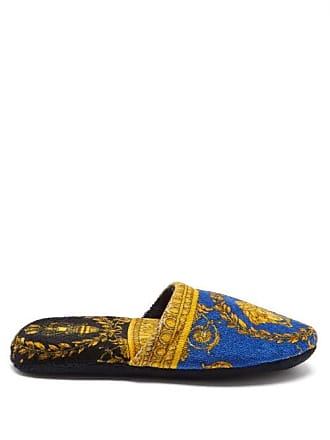 versace slippers blue