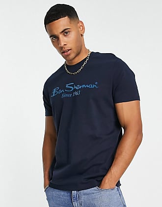 Ben Sherman T-SHIRT UOMO TOP shirt TG S COTONE BLU #e668700 