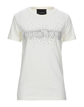 Maglia crop gelsen collo contrasto logo petto di John Richmond in Bianco Donna Abbigliamento da T-shirt e top da Top a manica corta 