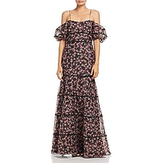 Keepsake the Label Womens One Love Cold Shoulder Floral Mermaid Long Gown Maxi Dress, Black Rose Floral, X-Small