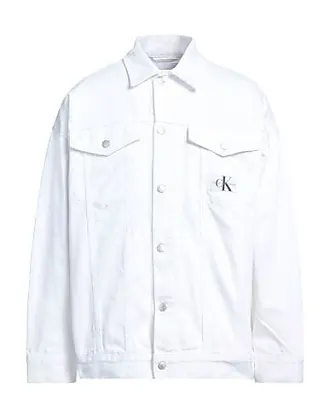 Mens white denim sale jacket outfit