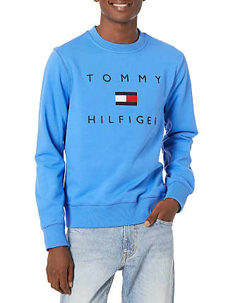 Blue Tommy Hilfiger Crew Neck Sweaters for Men | Stylight
