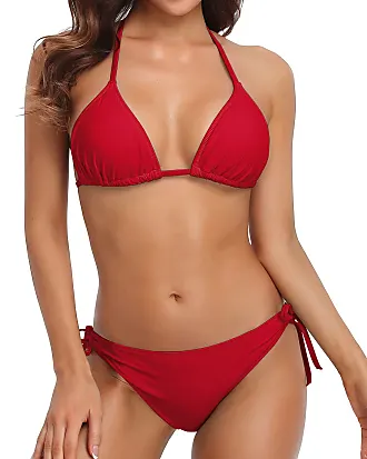 Tahitian Sunrise + Repreve® Red Reversible High Cut Tie Side Full Cove –  swoonswimwear