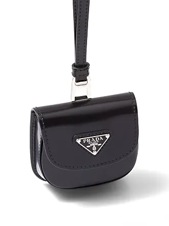 Prada brushed discount leather mini pouch