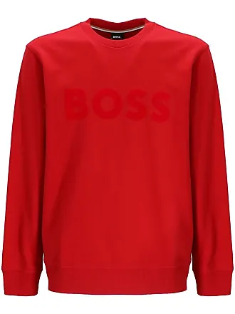 BOSS Mens Sani 100 Relaxed-fit Monogram Sweatshirt in French Terry