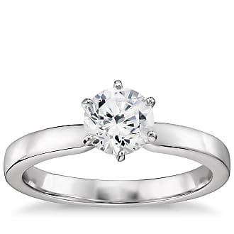 Blue Nile 1/3 Carat Ready-to-Ship Six-Prong Low Dome Comfort Fit Solitaire Engagement Ring in 14k White Gold (2 mm)