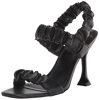 Nine West Womens ZUZIE Heeled Sandal, Black, 5.5