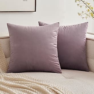 Soft Corduroy Striped Velvet Series Decorative Throw Pillow, 12 inch x 20 inch, Violet Purple, 2 Pack