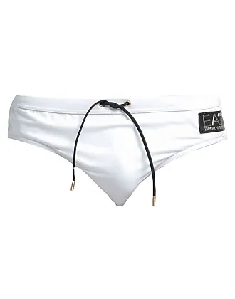 Mens White Swimsuit Bottoms - Swimsuits, Clothing