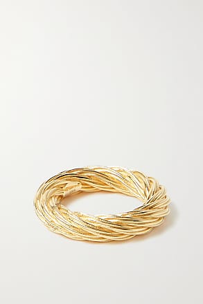 BOTTEGA VENETA Intrecciato gold-plated cuff