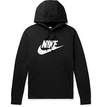 nike black and white hoodie mens