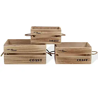 Cassetta portaoggetti in legno - Beige/legno di mango - HOME