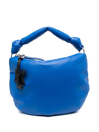 Leather clutch bag Karl Lagerfeld Blue in Leather - 18708442