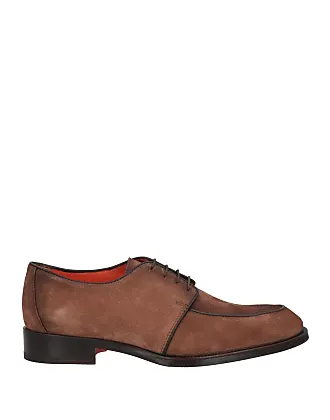 Santoni lace-up suede derby shoes - Brown