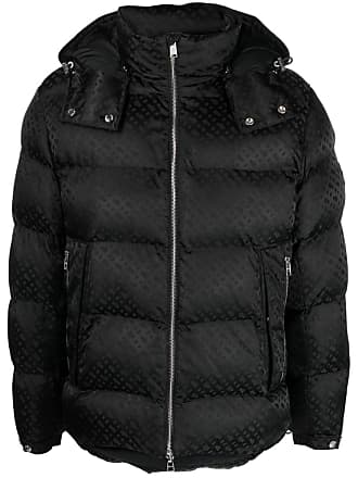 BOSS - Monogram-jacquard water-repellent padded jacket with hood