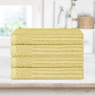 Superior 4-Piece Cotton Towel Set, Includes 4 Bath Towels for Bathroom,  Guest Room, Shower, Pool, Quick Dry, Ribbed, Ultra-Absorbent, Daily Use  Home