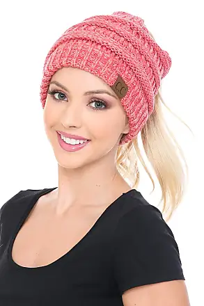 CC Hatsandscarf Exclusives Cable Knit Double Pom Winter Beanie  (HAT-2055)(HAT-23)
