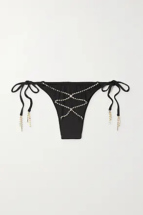 Naples: String Bikini in Leopard Print w/ Red Lace and Trim