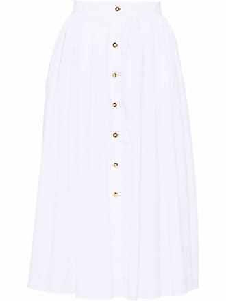 Neil Barrett Midi Skirt in White Womens Clothing Skirts Knee-length skirts 