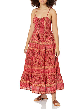 Angie Womens Juniors Embroidered Bodice Maxi Dress