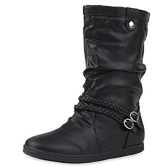 Damen Stiefeletten Schlupfstiefel Schuhe Boots Basic 824804 Trendy 
