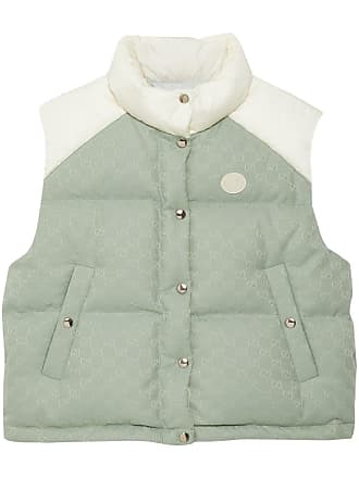 Quilted GG jumbo vest in green