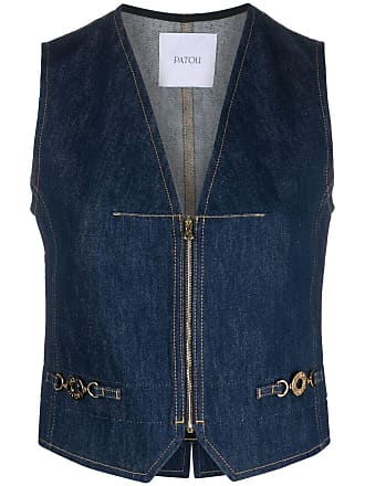Women's Denim Jacket Sleeveless Button Down Jean Vest Mid Long Waistcoat |  Fruugo CA