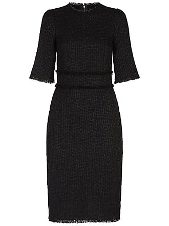 Dolce & Gabbana tweed midi sheath dress - Black