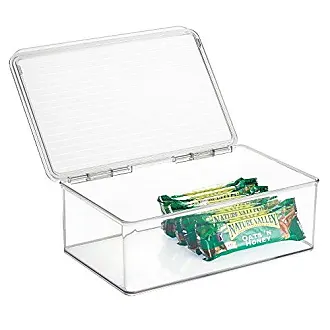  mDesign Plastic Drawer Organizer Square Box, Storage Organizer  Bin Container; for Closets, Bedrooms, Use for Leggings, Socks, Ties,  Jewelry, Accessories - Lumiere Collection - 4 Pack - Clear : Home & Kitchen