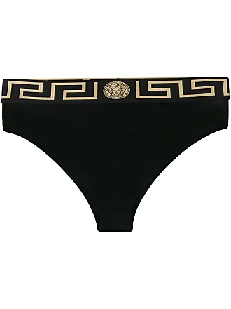VERSACE INTIMO: Slip Grace in pizzo, Intimo Versace donna - 10116061A08168  Nero