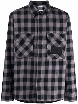 Calvin Klein Jeans gingham long-sleeve shirt - men - Cotton - S - Grey