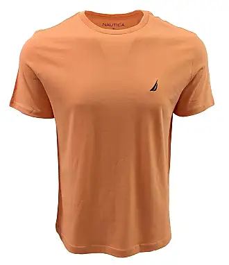 Nautica T-Shirt Men's Size L Tangerine Orange Short Sleeve Cotton Gulf  Stream