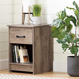 South Shore Furniture Tassio 1-Drawer Nightstand-Weathered Oak