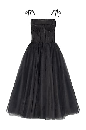 Millà Tie-strap Cocktail Dress With The Elegant Corset Embroidery