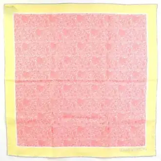 NEW LOUIS VUITTON White Damier Azur PINK TAHITIENNE ROSE Cotton Scarf, 76”  x 39”