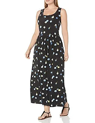 Essentials Women's Fluid Twill Tiered Fit and Flare Dress