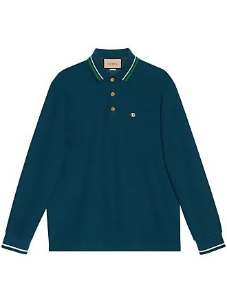 Gucci Monogram Polo Shirt in Blue for Men