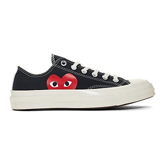 black chucks with red heart