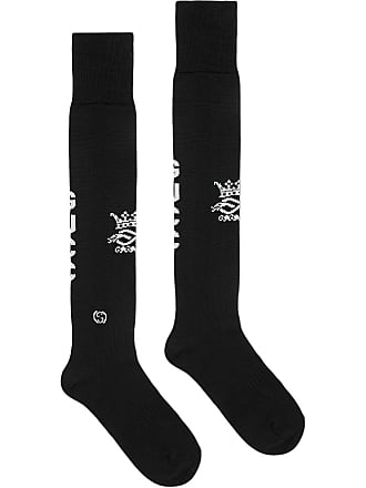 Gucci intarsia-knit logo sports socks - Black