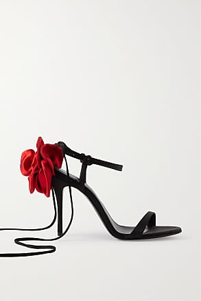 Black High Heeled Satin Sandal – JiHa.