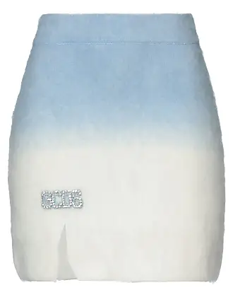 Gcds logo-appliqué denim mini skirt - Blue