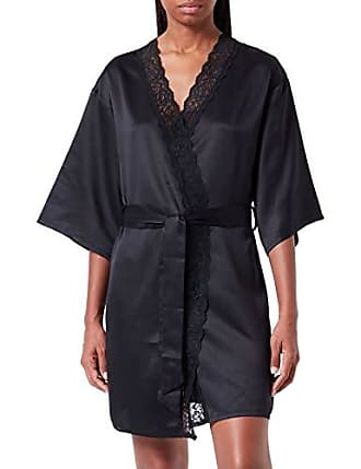 Robe midi Satin Jijil en coloris Noir Femme Vêtements Vêtements de nuit Robes de chambre et peignoirs 