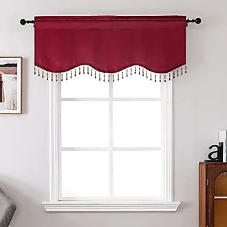 Regal Home Collections Amore Curtains 5-Piece Window Curtain Set - 54-Inch  W x 84-Inch L Panels with Attached Valance and 2 Tiebacks - Bedroom