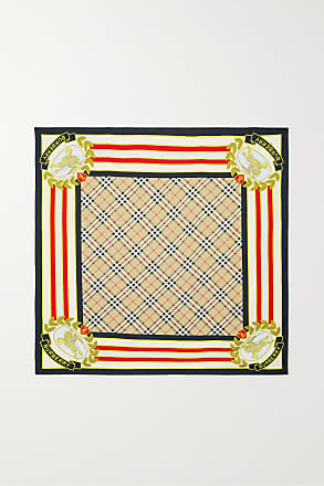 Burberry Abstract Check Print Silk Scarf