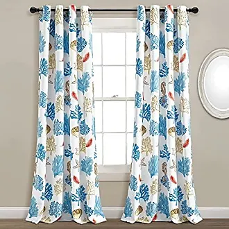 Lush Decor Rosalie Light Filtering Window Curtain Panel Set- Pair- Vintage  Farmhouse & French Country Style Curtains - Timeless Dreamy Drape 