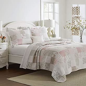 Laura Ashley - Queen Comforter Set, Luxury Bedding with Matching Shams,  Stylish Home Decor for All Seasons (Wisteria Pink, Queen)