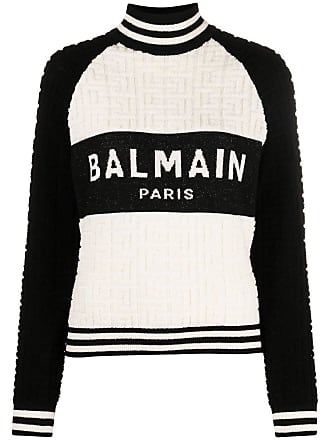 Virgin-wool sweater with two-tone monogram jacquard
