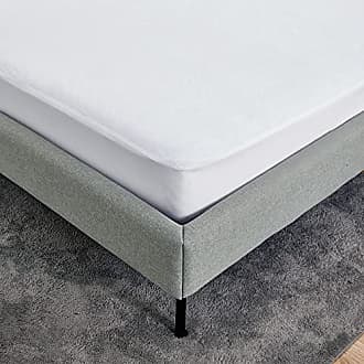 Quilted Fitted Mattress Pad Non-Skid Waterproof Fitted Sheet Mattress Protector with Highly Absorbent Fill Layer Cotton Blend Cover Surface