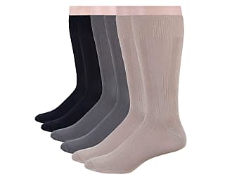 No Nonsense Ribbed Crew Sock - 6 Pair Pack, black/black/sesame seed/sesame seed/taupe/taupe (6-12)