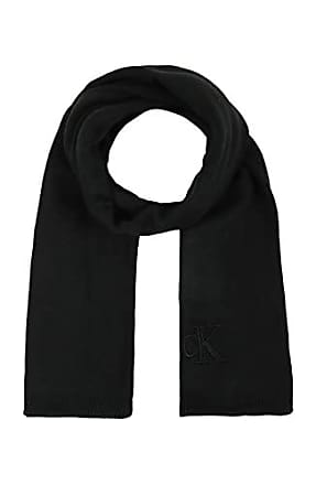 Calvin Klein Men's Embroidered Monogram Scarf, Medium Grey Heather